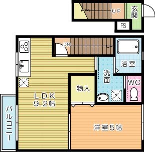 トレゾア中曽根東　Ｂ棟  202号室 間取り