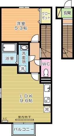 トレス日明壱番館  205号室 間取り