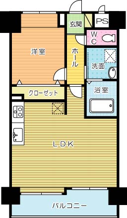 Ｊースクエア 804号室 間取り