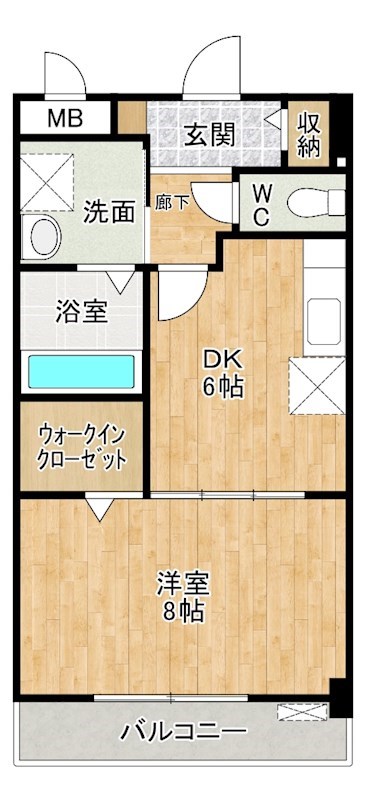 コスモスN 305号室 間取り