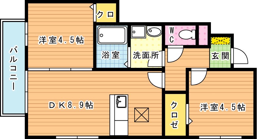 プレミール幸　 101号室 間取り