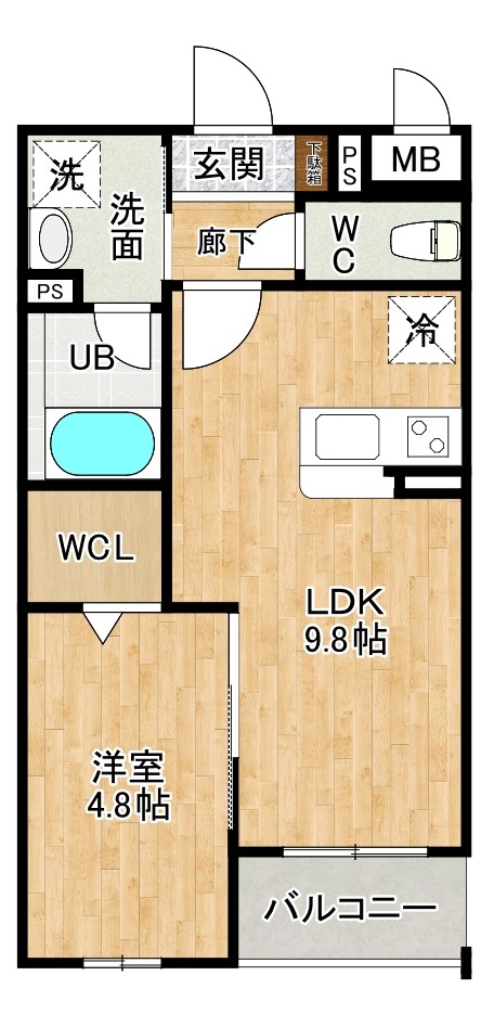 ロワール・イン柳原町 202号室 間取り