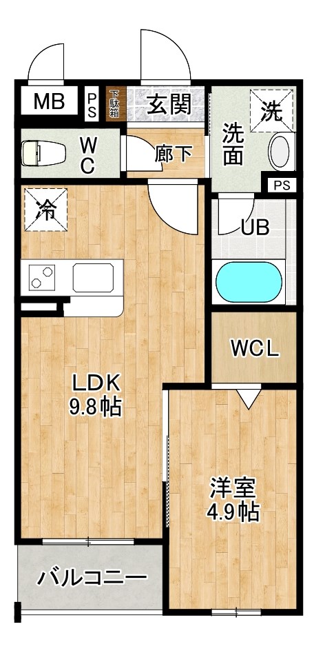 ロワール・イン柳原町 203号室 間取り