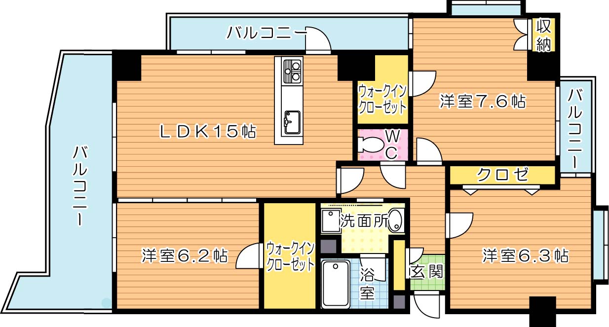 ガーデンパレスやひろⅡ 701号室 間取り