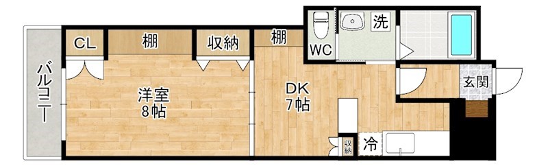 シャルマンエルディオⅠ 406号室 間取り