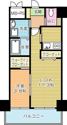 ラファエロ 802号室 間取り