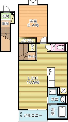 ラインハイム足立山Ｄ  202号室 間取り