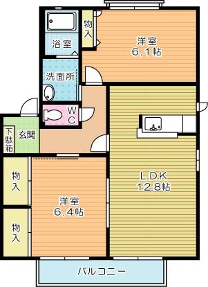 パークヴィレッジ　A棟  201号室 間取り