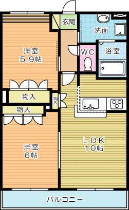 サンライズヒル  205号室 間取り