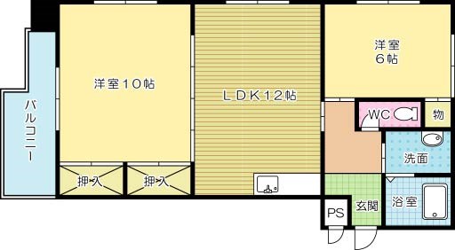 ニシキグレイス浅野 603号室 間取り