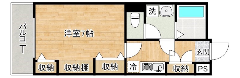 シャルマンステューディオⅢ 307号室 間取り