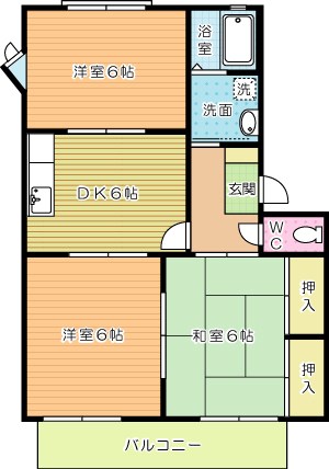 グリーンゲーブルズＢ棟 102号室 間取り
