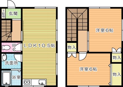 アーク霧ヶ丘B棟　東 1号室 間取り