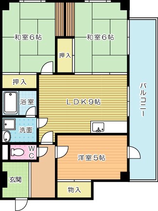 エレガンス中井  203号室 間取り