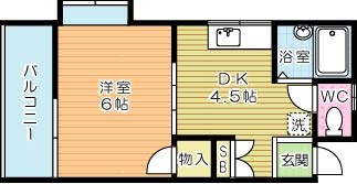 エステートピアイズミ 201号室 間取り