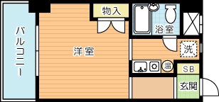 サンモリッツ小倉弐番館 208号室 間取り