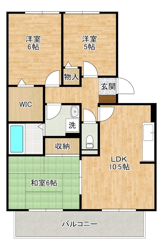 コンフォールⅡ番館 202号室 間取り