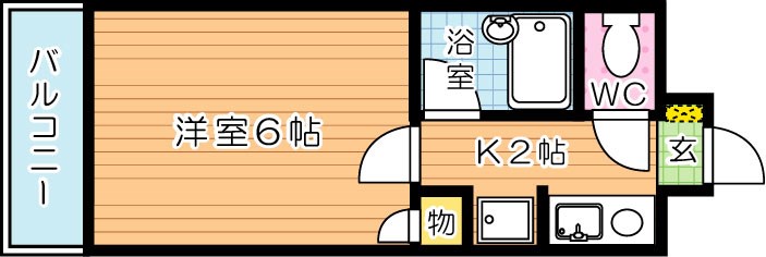 ロイヤルシャトー桃園 202号室 間取り