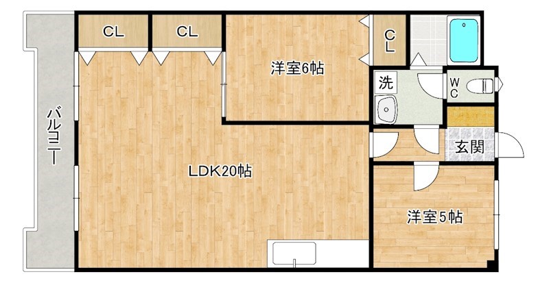 第１０岡部ビル 704号室 間取り