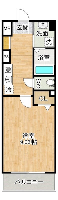 MDI Vista mare 門司駅前(MDIヴィスタマーレ門司駅前) 503号室 間取り