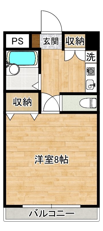 ギャラン北方 403号室 間取り
