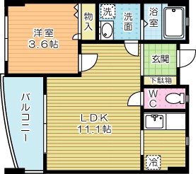 ＦＯＲＺＡ馬借 204号室 間取り
