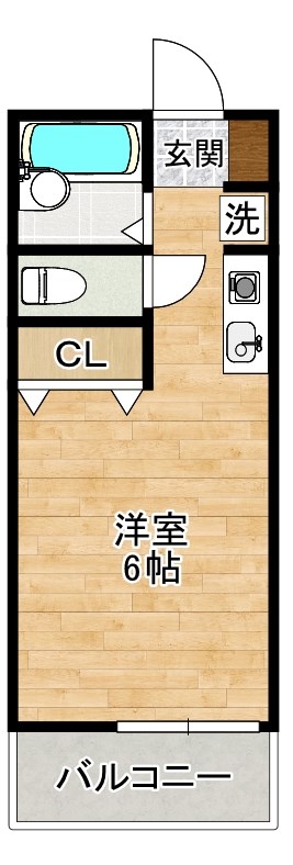 セジュール御幸橋 106号室 間取り