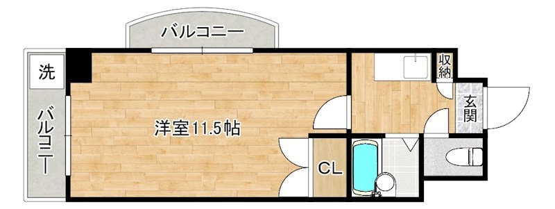 ロイヤルリージェント 1208号室 間取り