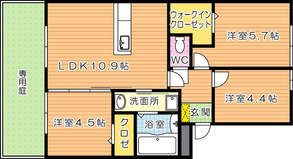 リアンドファミーユ　B棟 間取り