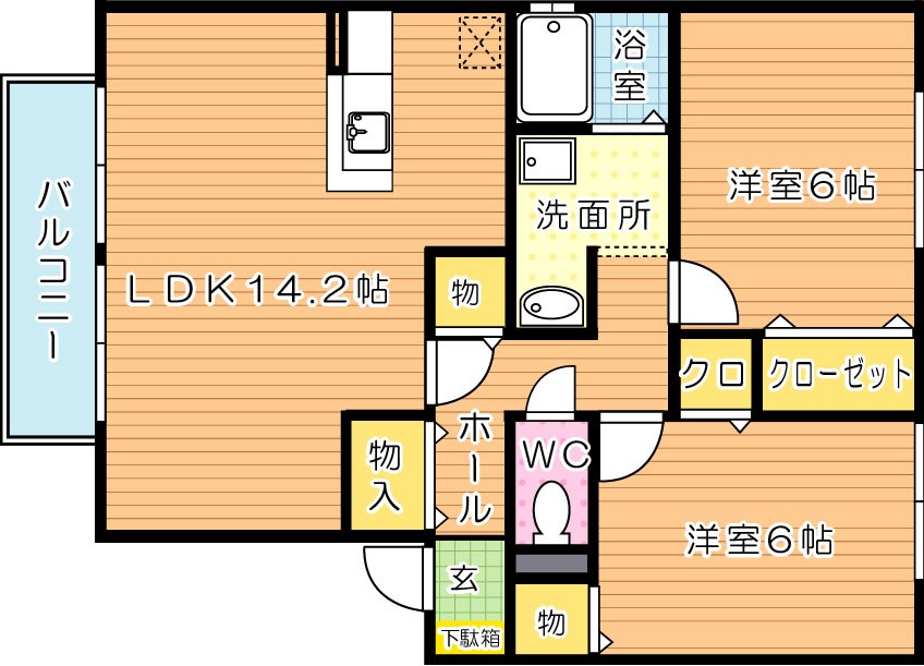 アルケディア  202号室 間取り