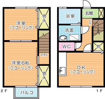 ドヌール朽網 B棟  205号室 間取り