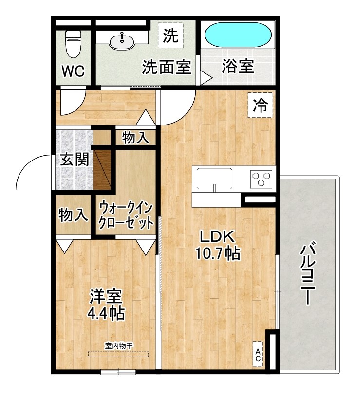 アトレ千防 201号室 間取り