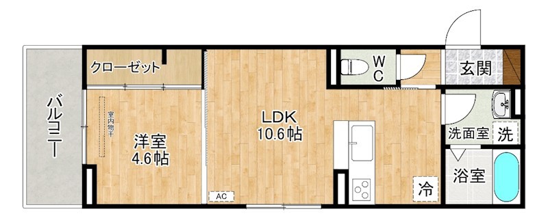 アトレ千防 302号室 間取り