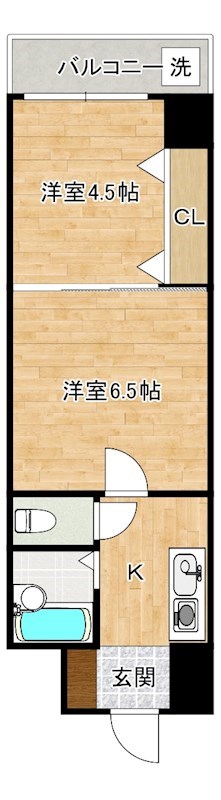 ギャラン南小倉 607号室 間取り