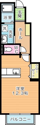 フィオーレ長行東二番館 103号室 間取り