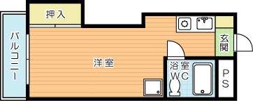 司城ビル  506号室 間取り