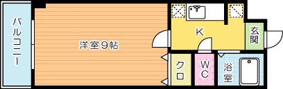 パークシャトー   604号室 間取り