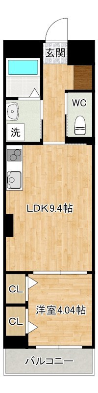 サンフローラ三郎丸  203号室 間取り