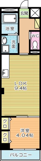 サンフローラ三郎丸  203号室 間取り