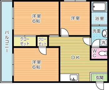 プリンセスメディアパークⅡ 405号室 間取り