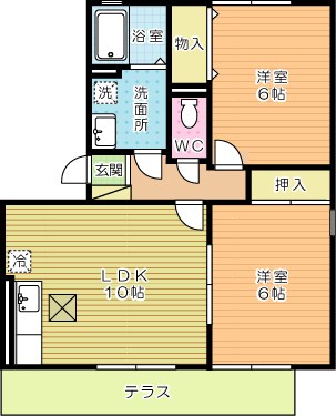 エトワール嵐山 101号室 間取り