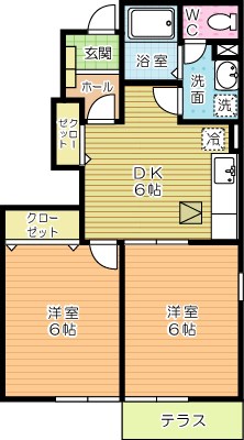 サンヒルズ長野Ⅱ 101号室 間取り