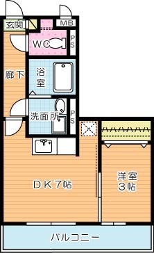 セジュールオッツ壱番館 301号室 間取り