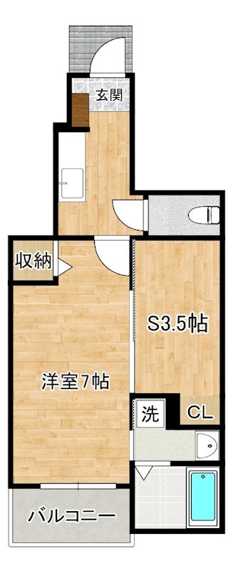 フェリスⅡ 102号室 間取り