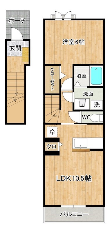 フレッシュリーＢ 202号室 間取り