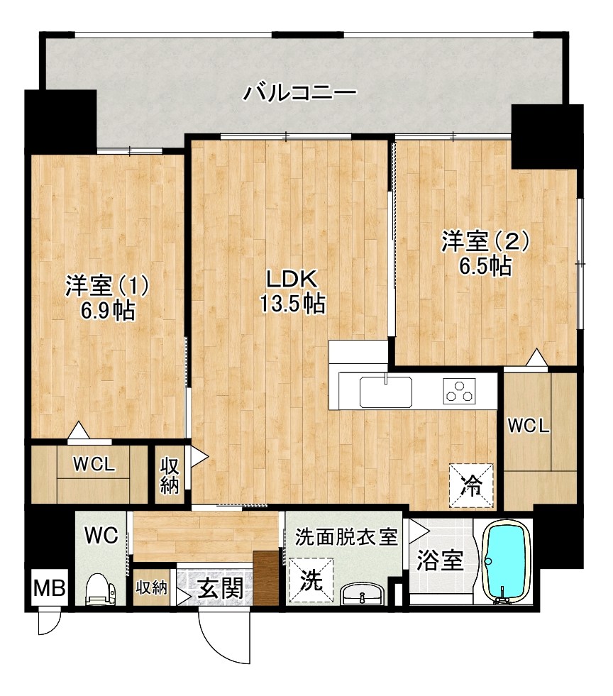 クレスト西小倉 803号室 間取り