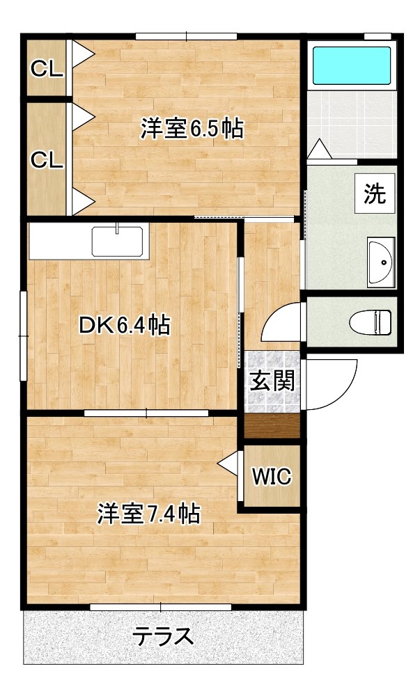 咲ら坂Ｈｉ！　Ⅰ 102号室 間取り