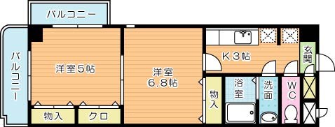 木下鉱産ビルⅡ  201号室 間取り