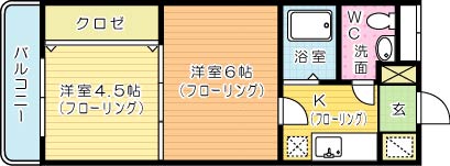 ロイヤルキャッスル 602号室 間取り