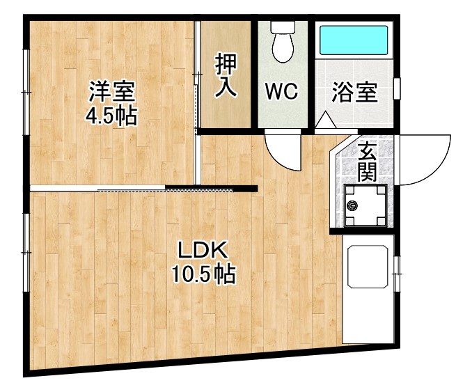 アベニュー片野  406号室 間取り